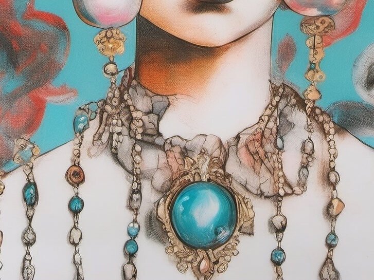 Baroque pearls earrings, rings and necklace