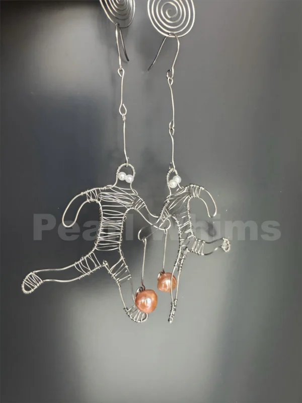 Footballer-pearl whims design-stainless steel