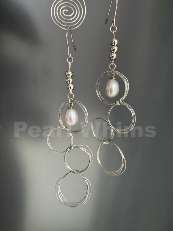 Loops earrings-Pearl Whims Original Design-elegant and exotic