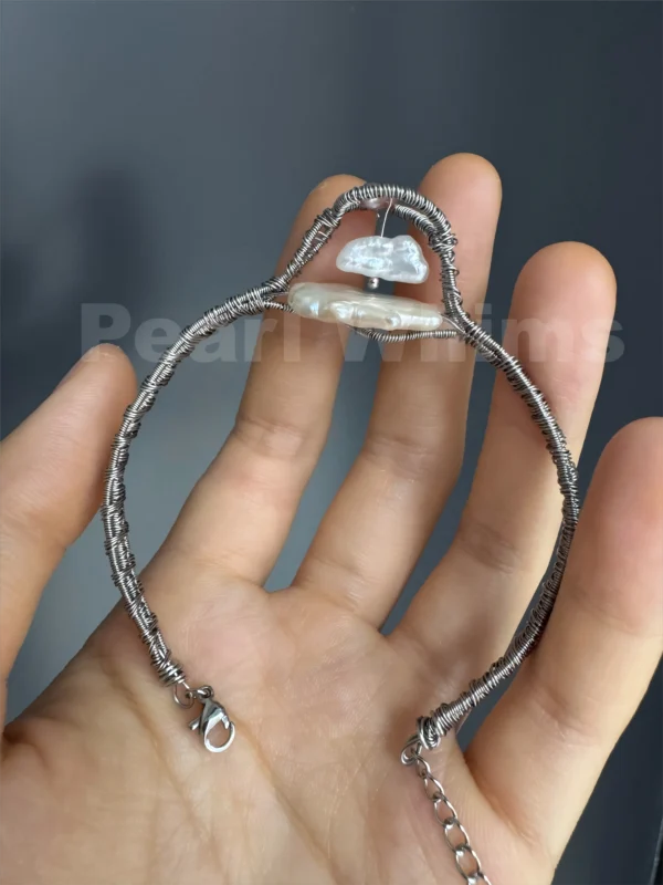 Scifi Bracelet-pearl whims design-original-3 unorthodox and unique baroque pearl design