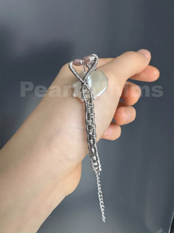 Scifi Bracelet-pearl whims design-original-definitely unique-baroque pearl design