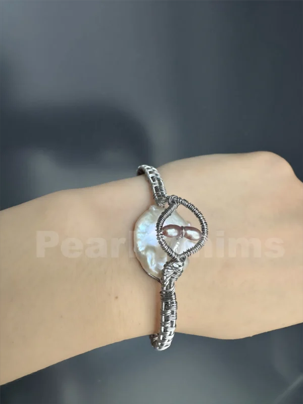Scifi Bracelet-pearl whims design-original-rare pearl shape