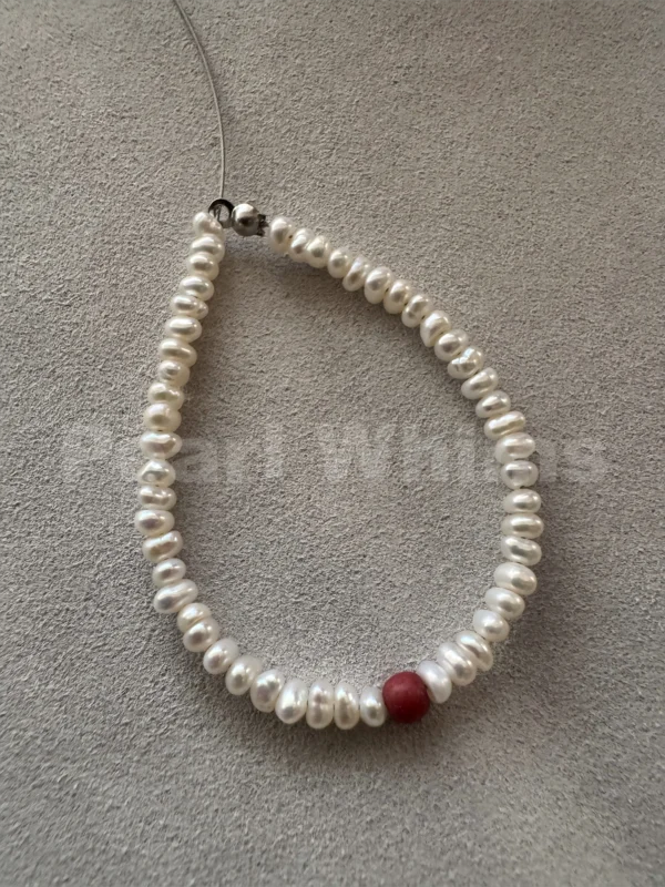 baby bracelet-3-4mm Cream+charm-2