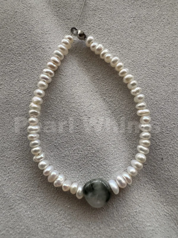 baby bracelet-3-4mm Cream+charm-3
